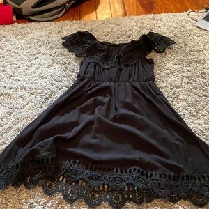 Shein Black off the shoulder dress